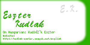 eszter kudlak business card